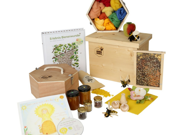 Das Erlebnis Bienenwunder für Kindergärten bietet vielfältige Materialien und Möglichkeiten. (Foto: Eda Aslan)