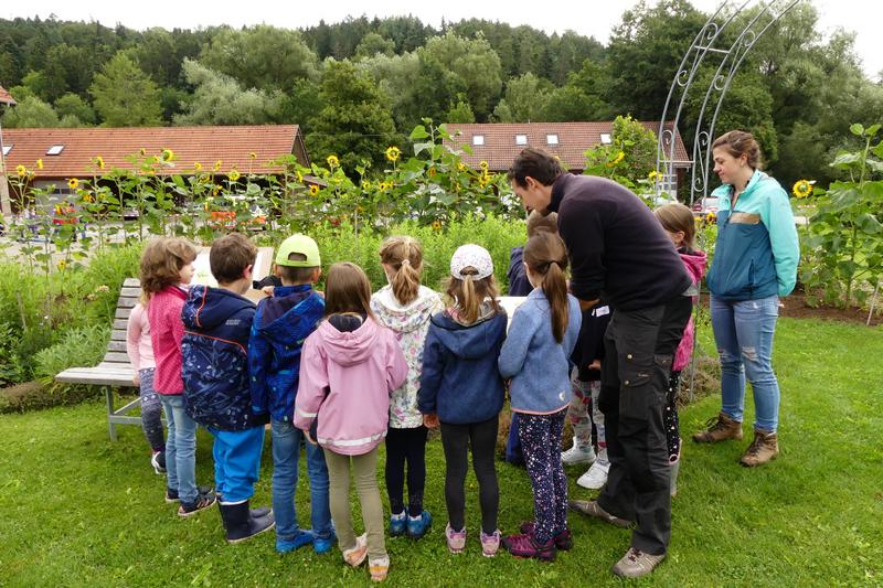 Die Kinder erarbeiten sich  gemeinsam Wissen über die Sinne der Bienen  (Foto: Alica Kipp)