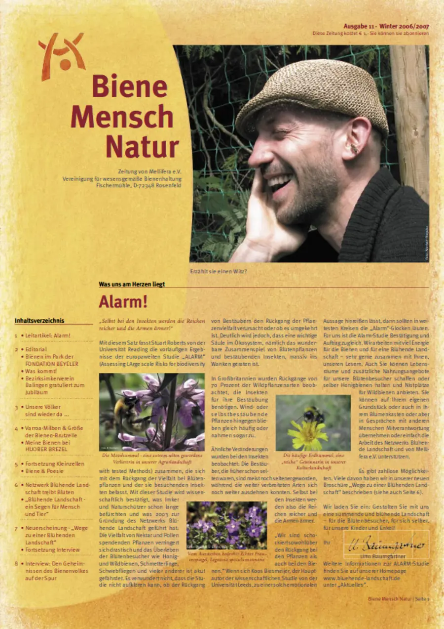 Cover von »Biene Mensch Natur« Ausgabe 11 | Winter 2006/2007