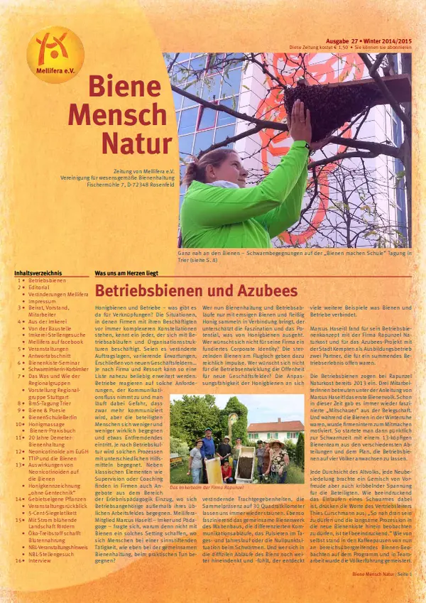 Cover BieneMenschNatur.27